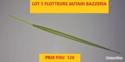 LOT 5 FLOTTEURS AUTAIN BAZZERIA Embout Rouge Ou Jaune Fluo Poids 4X12 Lot 25