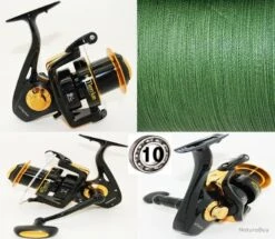 PACK MOULINET SURF / DIGUE MILLENIUM 10 000 FD (9 + 1 R) + 250M DE TRESSE 25/100