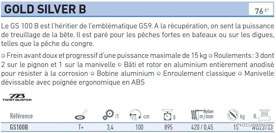 Gold Silver 100 B Moulinet Daiwa 4 Gold Silver 100 B Moulinet Daiwa – Image 2