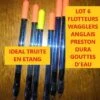 LOT 6 FLOTTEURS WAGGLERS ANGLAIS PRESTON DURA GOUTTES D'EAU 1 + 0.5 GRS LOT 31 -Shakespeare Boutique 00002 LOT 6 FLOTTEURS WAGGLERS ANGLAIS PRESTON DURA GOUTTES D EAU 1 0.5 GRS LOT 31