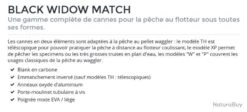 Black Widow Match 3.90 M 2-10 G 393 W Canne Anglaise Daiwa -Shakespeare Boutique 00003 Black Widow Match 3.90 M 2 10 G 393 W Canne Anglaise Daiwa